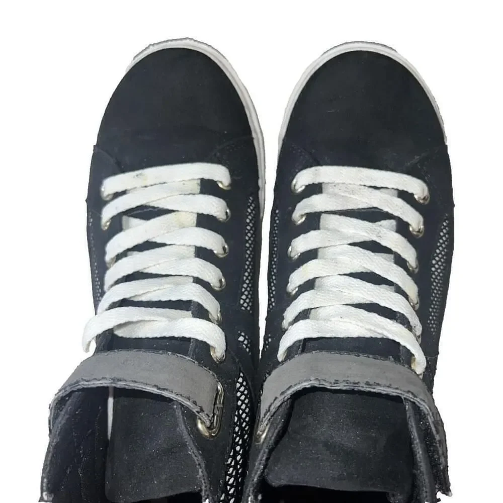 Women's Juicy Couture Chester High Top Fashion Sneakers Shoes Black White Sz 9